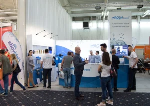 Stánok prezentujúci technológie na úpravu vody 
